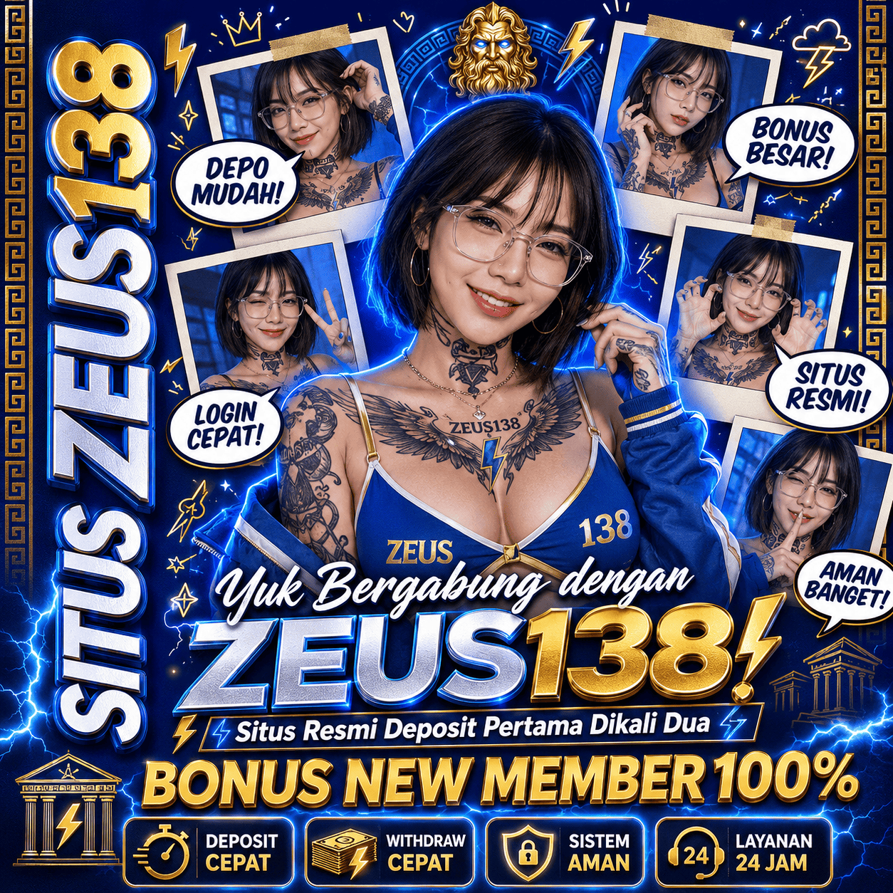 Yuk Bergabung dengan ZEUS138 ! Situs Resmi Deposit Pertama Dikali Dua Bonus New Member 100%